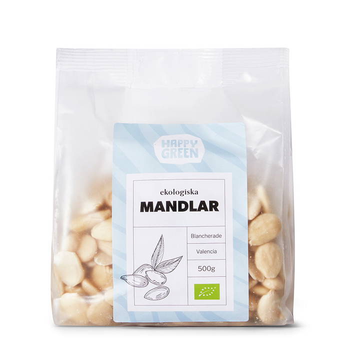 Mandlar Blancherade Valencia, 500g ekologisk - undefined