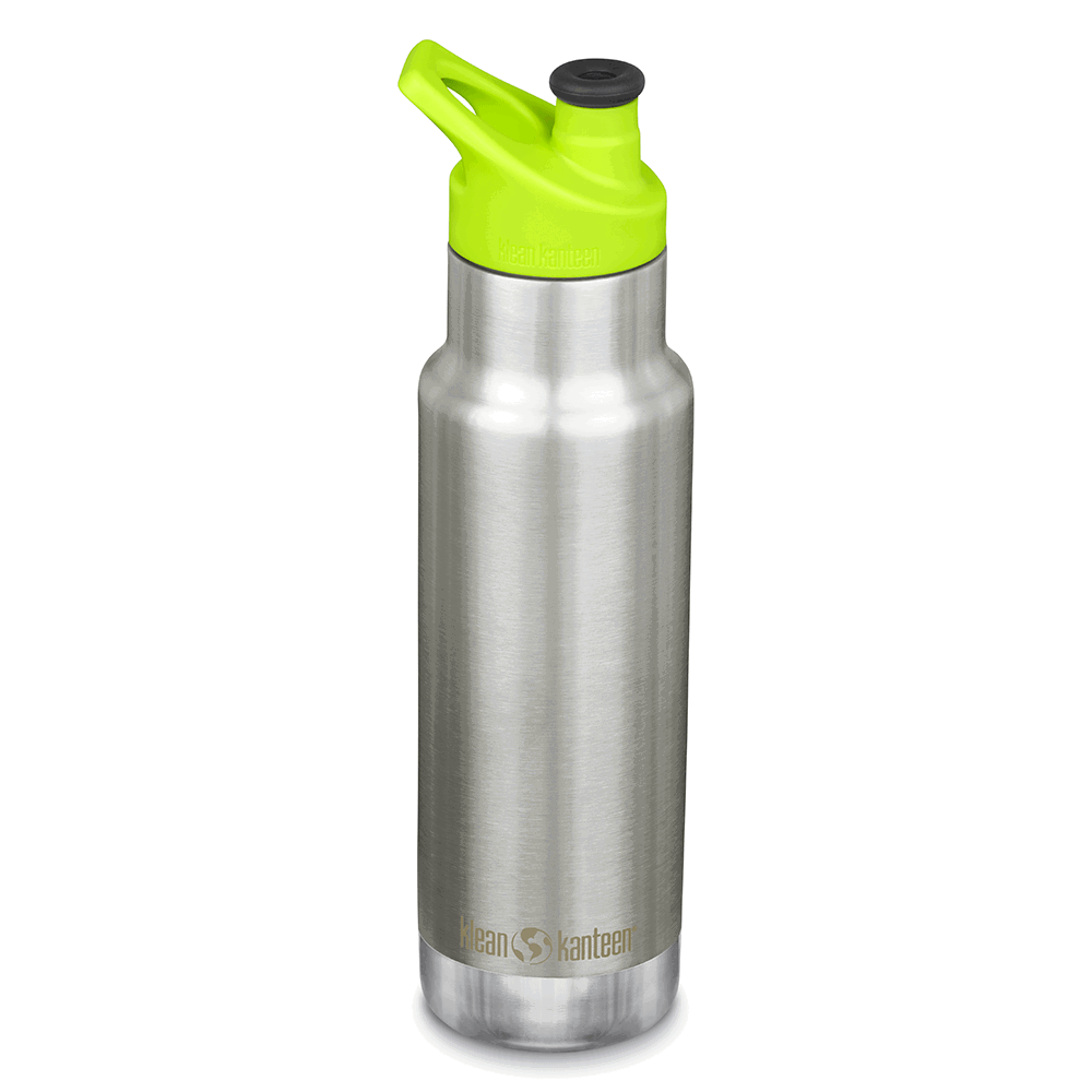 Kid Kanteen Isolerad Vattenflaska Sport Cap, Brushed Stainless 355 ml