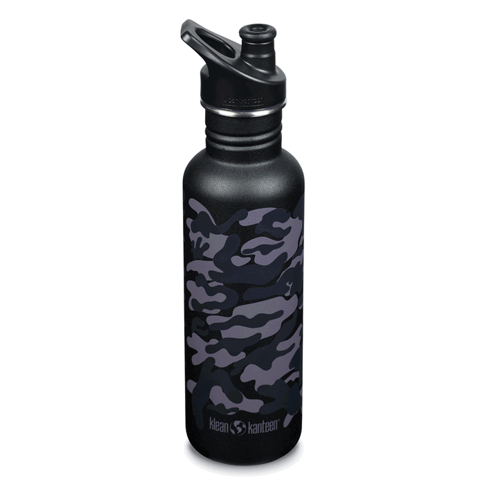 Sportflaska Classic Black Camo, 800ml - Klean Kanteen