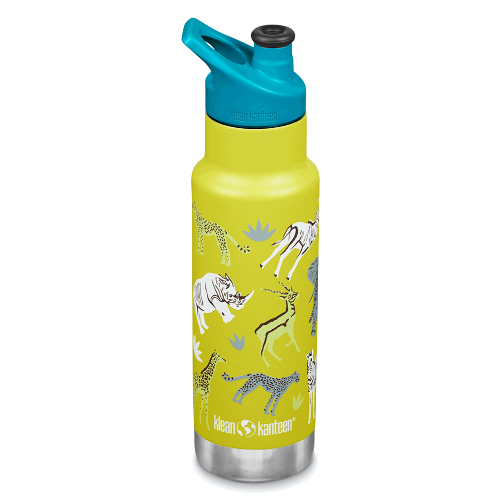 Kid Kanteen Isolerad Vattenflaska Sport Cap, Safari 355 ml
