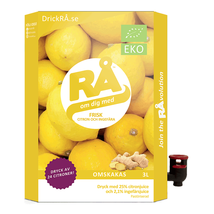 Frisk - citron/ingefära Bag-in-Box, 3l ekologisk - 