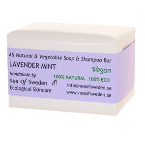 Soap & Shampoo Bar Lavender Mint, 110 g - Nea of Sweden