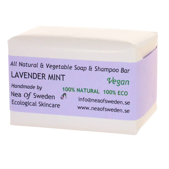 Soap & Shampoo Bar Lavender Mint, 110 g - Nea of Sweden