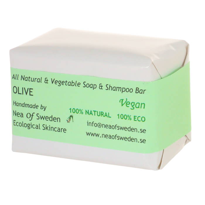 Soap & Shampoo Bar Olive, 110 g - Nea of Sweden