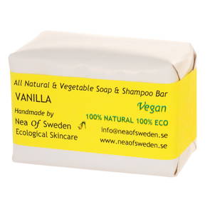 Soap & Shampoo Bar Vanilla, 110 g - Nea of Sweden