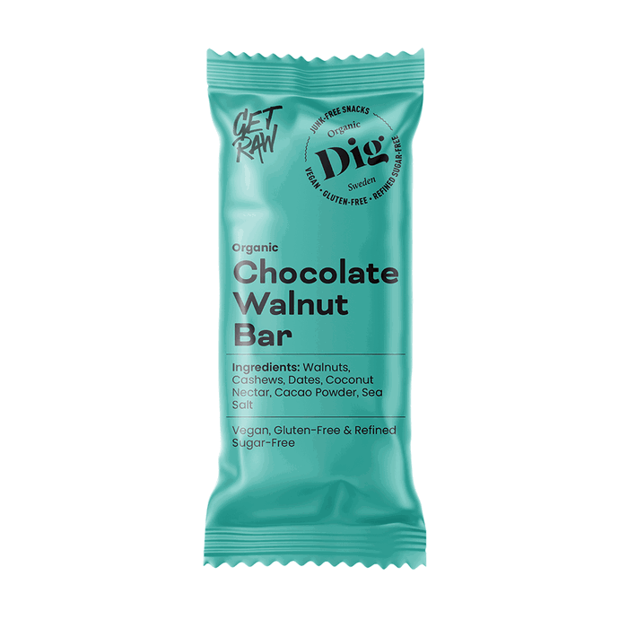 Dig Chocolate Walnut Bar, 12x42g ekologisk - DIG