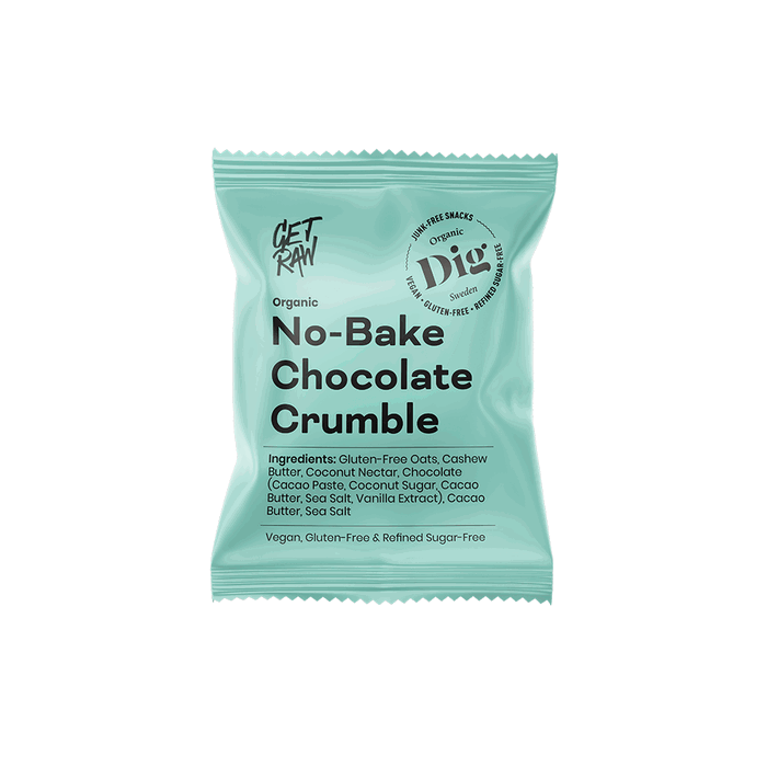 Dig No-Bake Chocolate Crumble, 12x35 g ekologisk - DIG