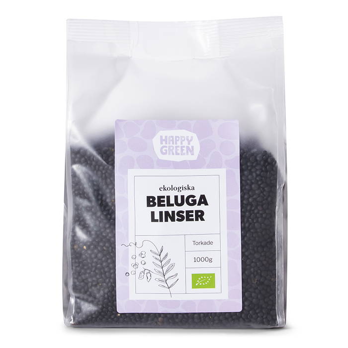 Linser Beluga, 1kg ekologisk - Happy Green