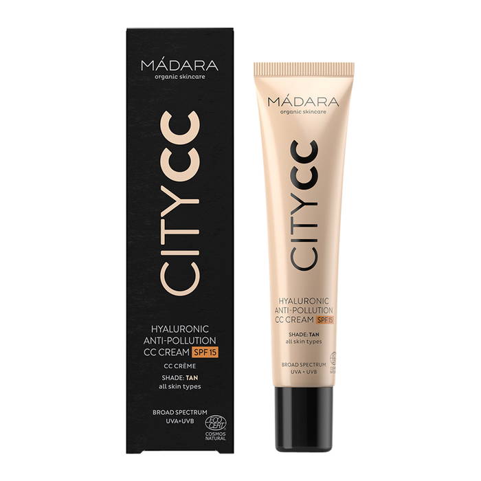 CITY CC Cream Hyaluronic Anti-pollution SPF 15 Tan, 40ml - Madara