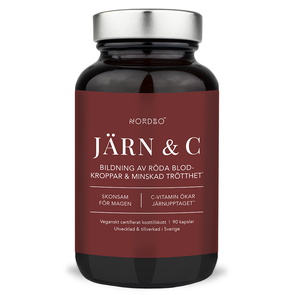 Järn & C-vitamin, 90 kapslar - Nordbo