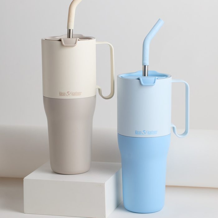 Klean Kanteen - Rise Tumbler Flip Sugerørslokk, Ice Blue - 1065 ml - Klean Kanteen