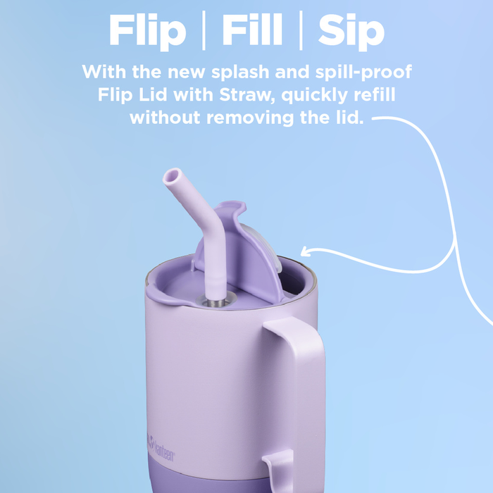 Klean Kanteen - Rise Tumbler Flip Sugerørslokk, Ice Blue - 1065 ml - Klean Kanteen