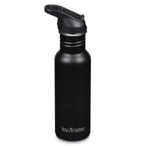 Klean Kanteen - Water Bottle Classic Flip Seal Sport Cap, Black - 532 ml - Klean Kanteen