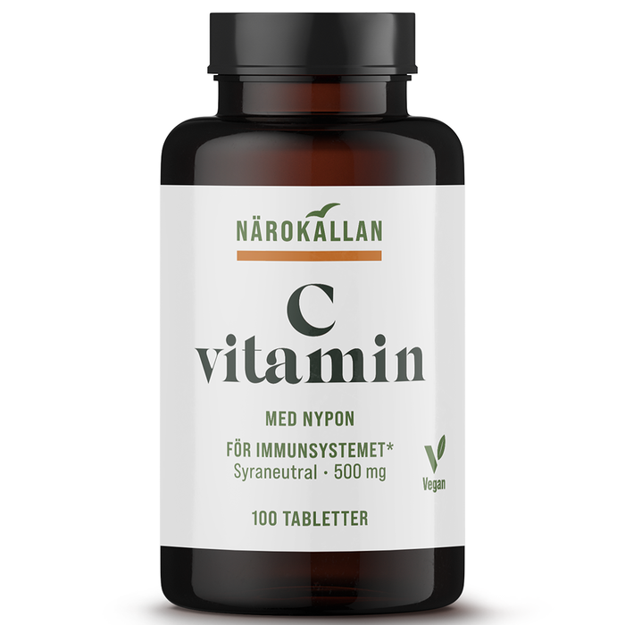 Närokällan Happotontunut C-vitamiini 500 mg, 100 tablettia - Närokällan
