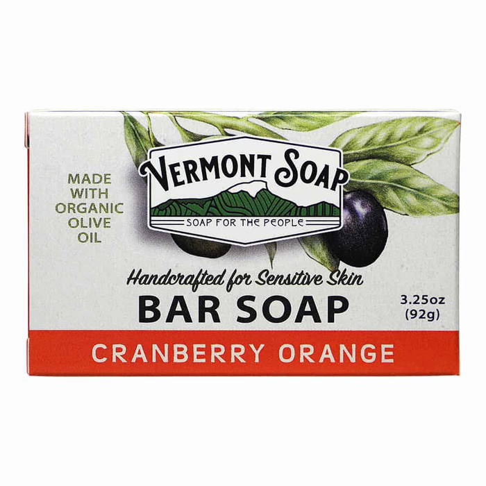 Ekologisk handgjord tvål - Tranbär & Apelsin, 92g - Vermont Soap