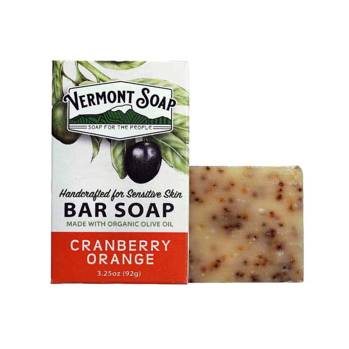 Ekologisk handgjord tvål - Tranbär & Apelsin, 92g - Vermont Soap