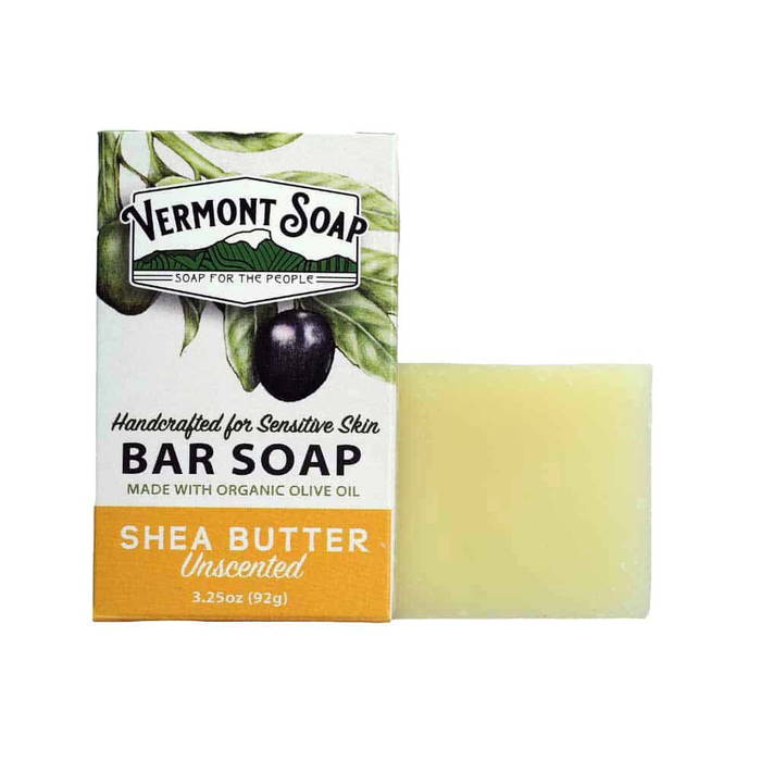 Ekologisk handgjord tvål - Sheasmör (utan doft), 92g - Vermont Soap