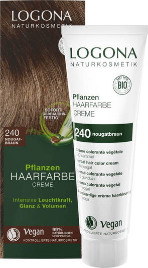 Ekologisk Hårfärg Color Creme Nougatbrun (240), 150ml - Logona