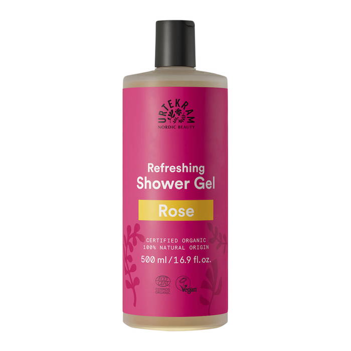 Rose Shower Gel, 500ml ekologisk - Urtekram Beauty