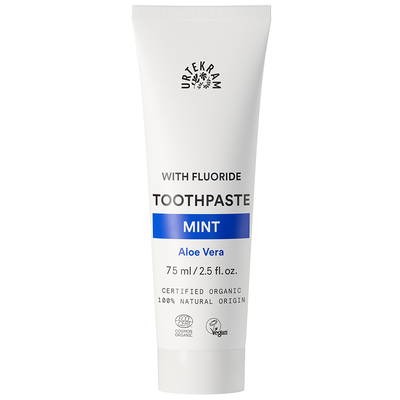 Mint Toothpaste Aloe Vera Fluor, 75ml - Urtekram Beauty