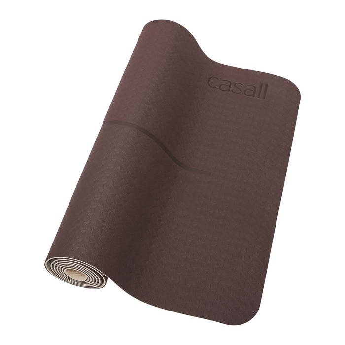 Yoga Mat Position Mahagony Red Beige, 4mm - Casall