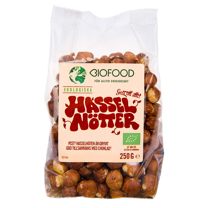 Hasselnötter, 250g ekologisk - Biofood