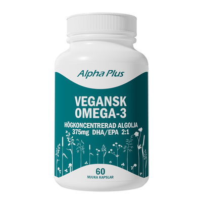 Vegansk Omega 3 Algolja, 60 kapslar - Alpha Plus