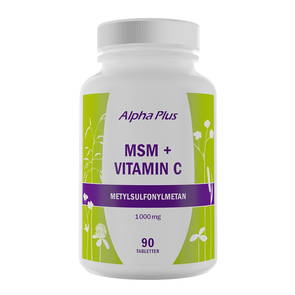 MSM + Vitamin C , 90 tabletter - Alpha Plus