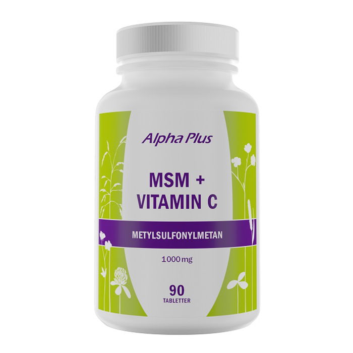 MSM + Vitamin C, 90 tabletter - Alpha Plus