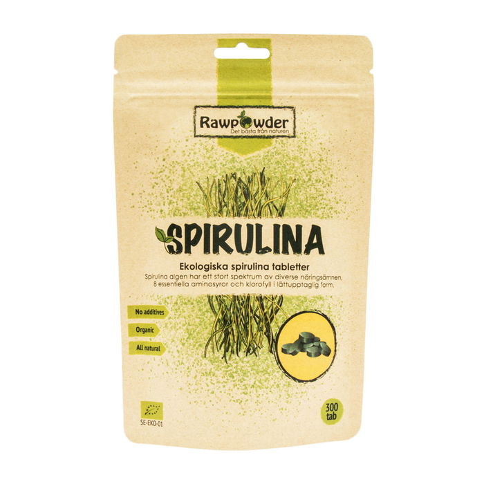 Spirulina, 300 tabletter ekologisk - Rawpowder