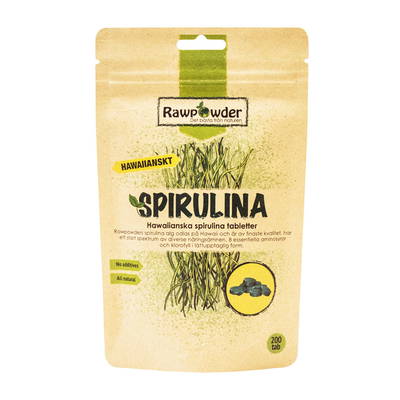 Hawaiiansk Spirulina, 200 tabletter - Rawpowder