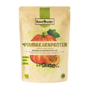 Pumpakärnprotein 63%, 450g pulver ekologisk - Rawpowder