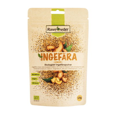 Ingefära, 125g pulver ekologisk - Rawpowder