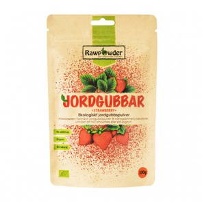 Jordgubbar pulver, 100g ekologisk - Rawpowder