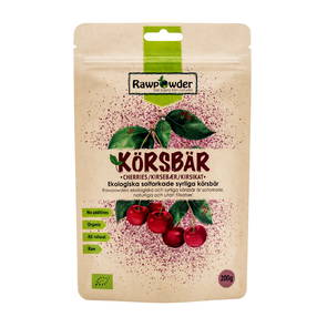 Körsbär syrliga och soltorkade, 200g ekologisk - Rawpowder