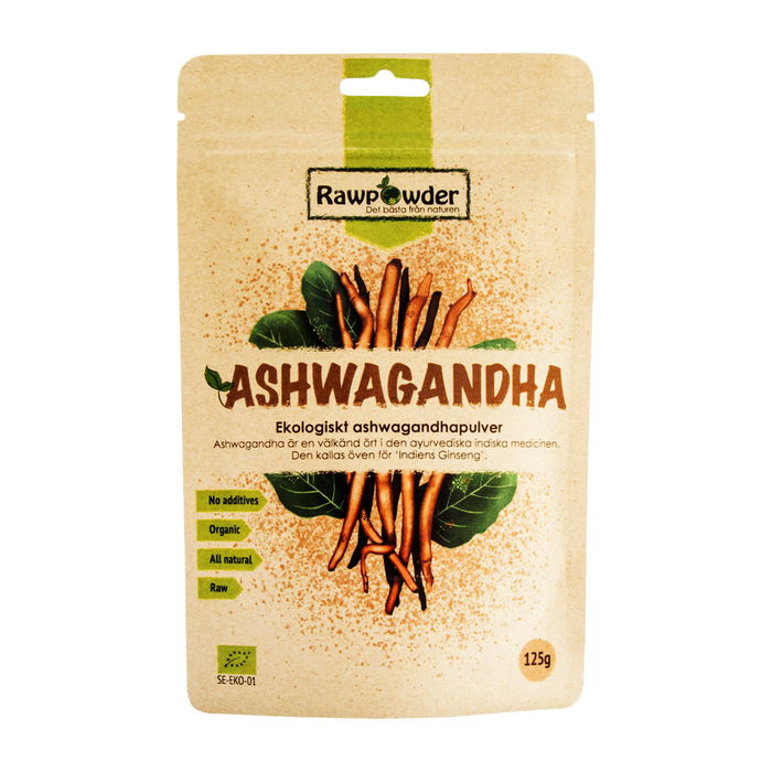 Ashwagandha, 125g pulver ekologisk - Rawpowder