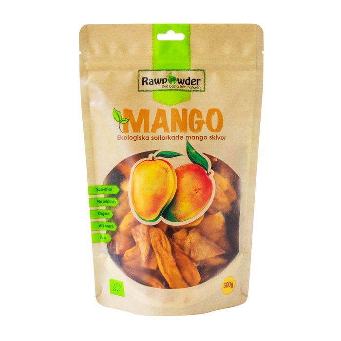 Mango Amelie soltorkade bitar, 300g ekologisk - Rawpowder