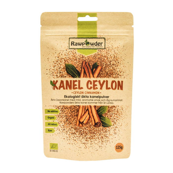 Kanel Ceylon, 125g pulver ekologisk - Rawpowder