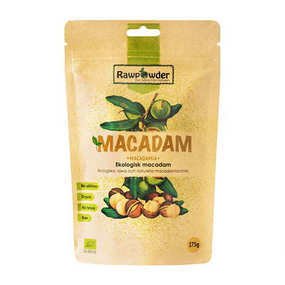 Macadamianötter, Naturell 175g ekologisk - Rawpowder