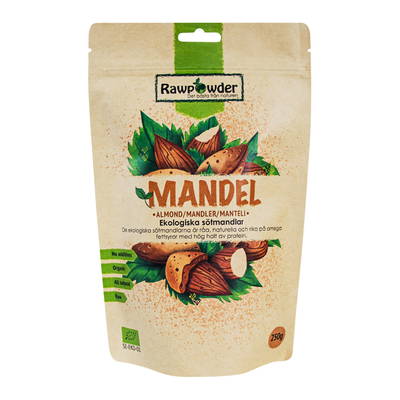 Mandlar, 250g ekologisk - Rawpowder