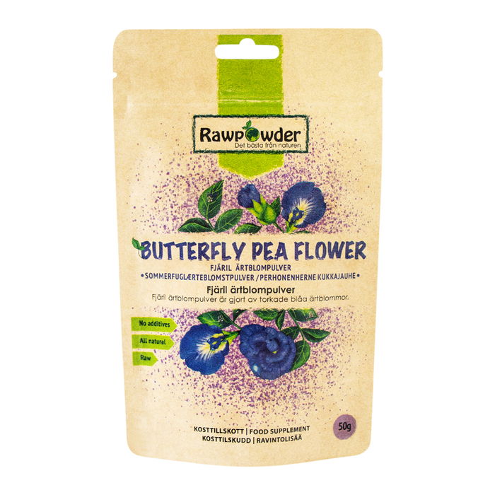 Butterfly Pea Flower Pulver, 50 - Rawpowder