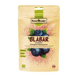 Blåbärspulver, 125g ekologisk - Rawpowder