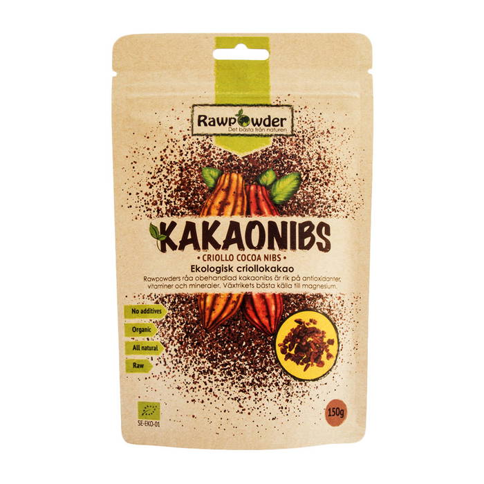 Kakaonibs Criollo, 150g ekologisk - Rawpowder