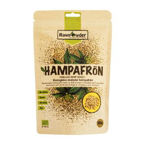 Hampafrö skalade, 300g ekologisk - Rawpowder