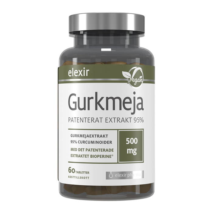 Gurkmeja 500 mg, 60 tabletter - Elexir Pharma