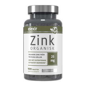 Zink Organisk 25 mg, 100 tabletter - Elexir Pharma