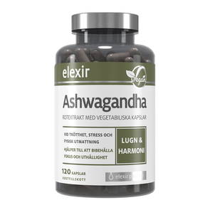 Ashwagandha, 120 kapslar - Elexir Pharma