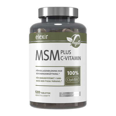 MSM + C Vitamin, 120 tabletter - Elexir Pharma