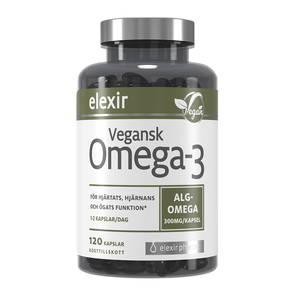 Vegansk Omega-3, 120 Kapslar - Elexir Pharma