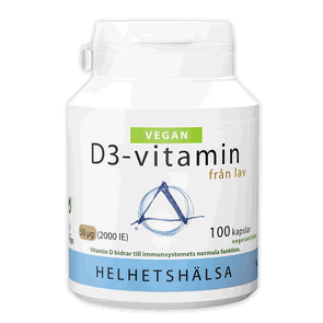 D3 Vitamin 3000IE från lav, 100 kapslar - undefined